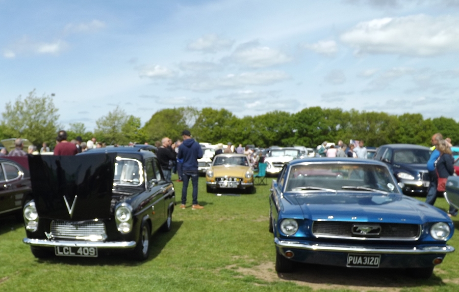 A Ford Mustang and a Ford Prefect,