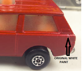 ORIGINAL WHITE PAINT EXPOSED