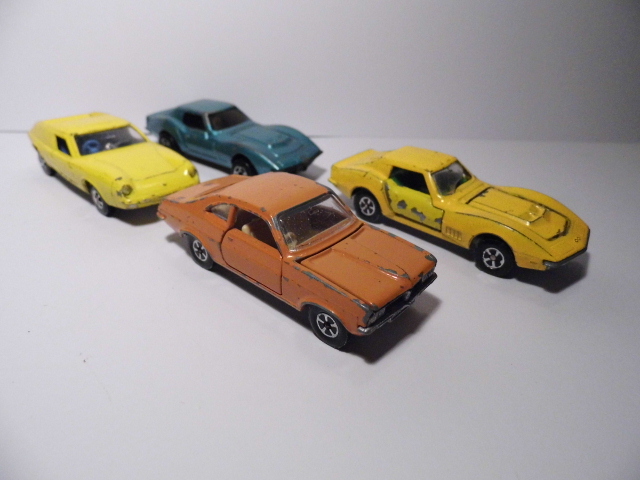 firenza, lotus Europa &amp; corvette stingray the blue one is a later issue impy a bit like the super gt matchbox in finish and quality