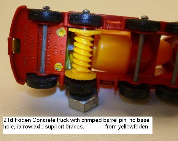 showing axle braces and crimped pin