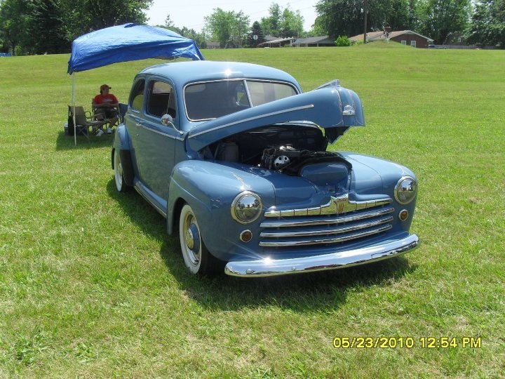 Lounging at a local event.  Car won the show and has probably never been as clean since.