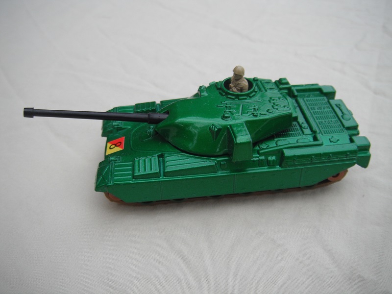 7.  Metallic green body/gloss black base/green rollers/smooth brown top/brown tracks/light driver/#8 label.