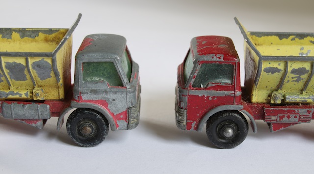 pale and dark red cabs