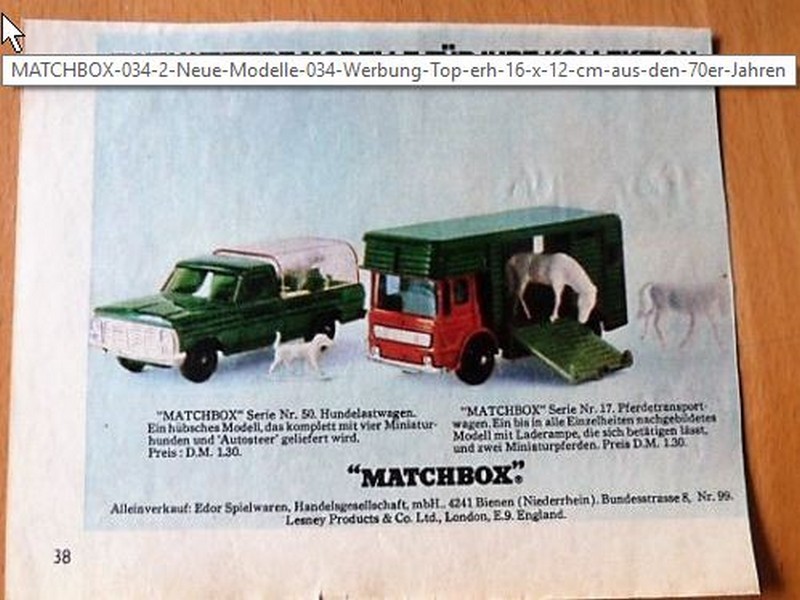 MATCHBOX 2 Neue Modelle - Werbung, Top erh. 16 x 12 cm.jpg