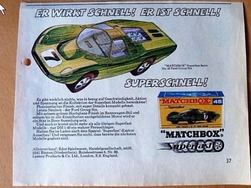 MATCHBOX N° 45 Ford Group - Werbung, Top erh. 17 x 13 cm.jpg