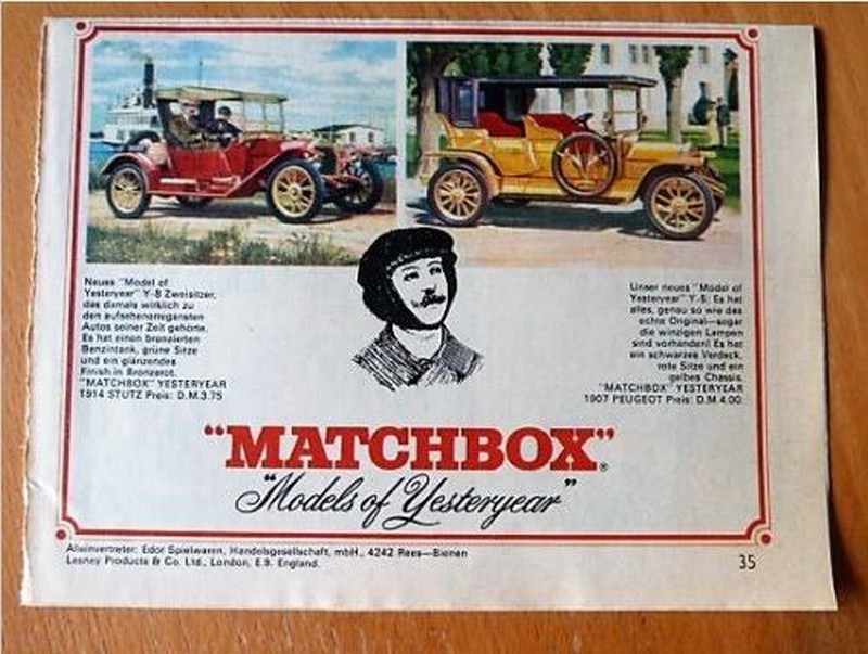 MATCHBOX Yesteryear Modelle - Werbung - Top erhalten 17 x 13 cm.jpg