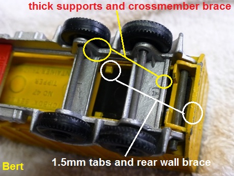 1.5mm container tabs with 1.3mm brace or bumper