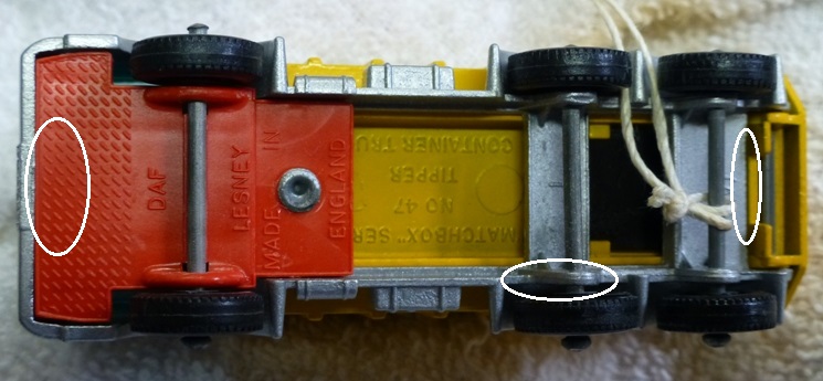 THICK axle supports NO cross-member brace NO tow guide