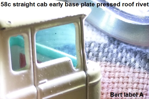 58c straight cab early base plate pressed roof rivet