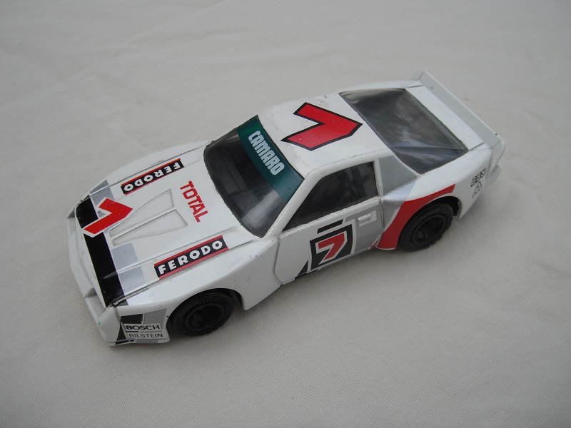 7. White body with silver &amp; black stripes/black base China/black interior/black wheels/Ferodo #7.