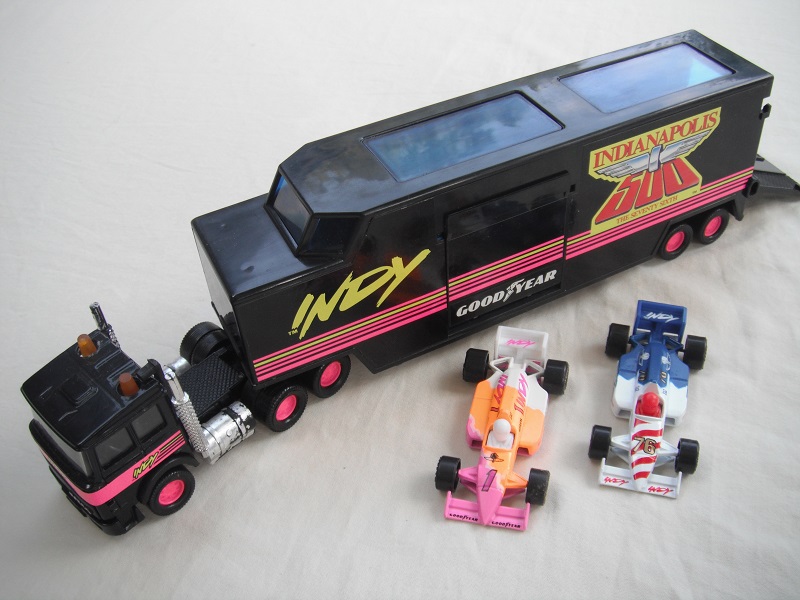 K136A Racing Car Transporter 76th Indy 500 with race cars.jpg