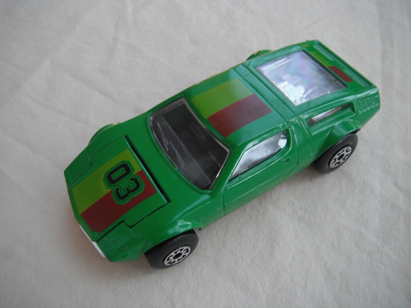 23.Green body/Superkings silver base/Bulgaria made/black interior/clear windows/stripes &amp; #3 on hood.