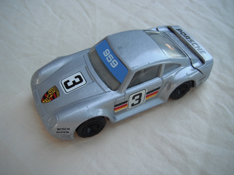 8. Silver body/black base China/gray interior/clear windows/unchromed wheels/Porsche #3.