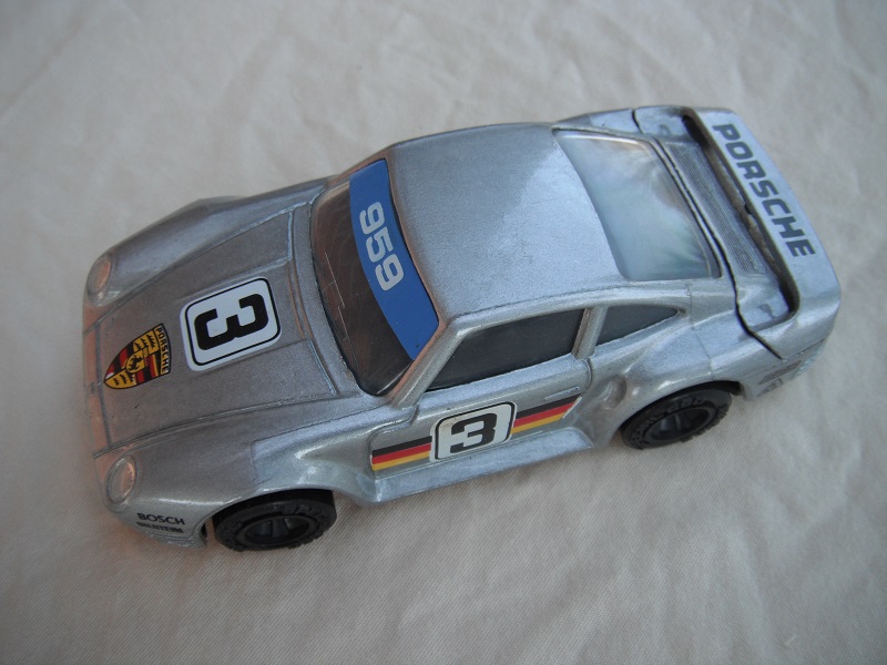 7. Silver body/black base China/black interior/clear windows/unchromed wheels/Porsche #3.