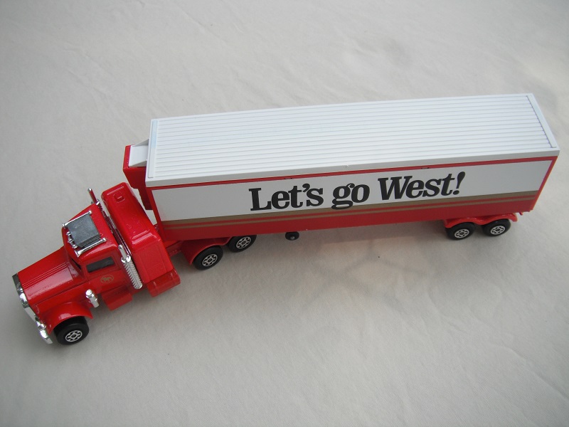 1. Red cab/type B red base/unpainted AC/LMCW/red trailer/K17/red 1973 Lesney base/SMCW/black closed axle cover.