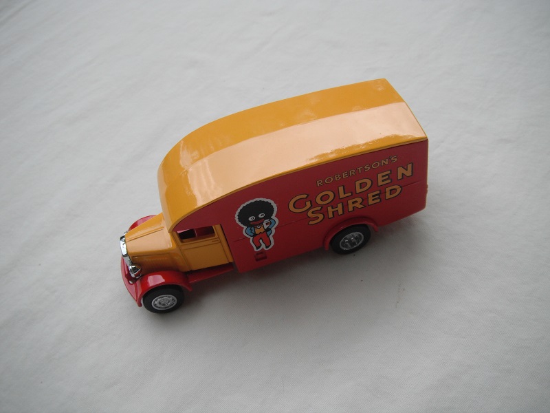 2. 1931 Morris van - Red body/yellow bonnet, cab &amp; roof/chrome wheels.