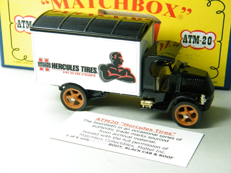 ATM20 1920 Mack Truck Hercules Tires black cab white body 1 of 6.jpg