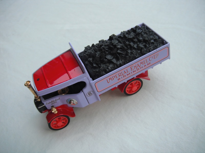 2. Pale lilac body/red roof/red chassis/red base/YY027/SA/China/red Y spoke wheels/load of coal/No. 6.