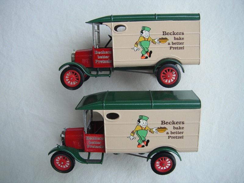 ATM02 1926 Ford Model TT Van Beckers Pretzels light tan or tan body pic#1.jpg