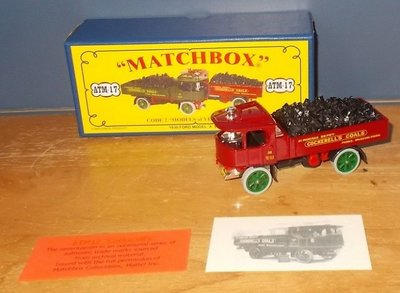 ATM17 1918 Atkinson Steam Wagon Cockerell's Coals red body, green wheels