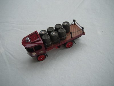 3. Atkinson D-Type Steam Lorry/burgundy cab &amp; bed/black chassis/black base/Ltd Ed/Macau/red 8 spoke wheels/Coat of Arms.