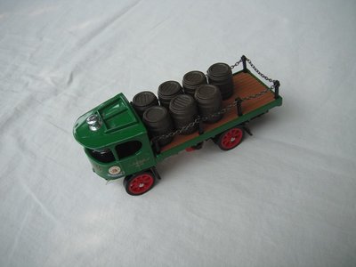 1. Atkinson D-Type Steam Lorry/green cab &amp; bed/black chassis/black base/Ltd Ed/Macau/red 8 spoke wheels.