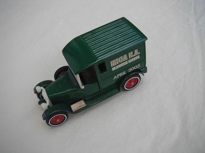 Y5-4 1927 Talbot Van (green body &amp; roof/cream components/tan seat/red 12 spk WW whls/green base). 1 of 12 Ltd Ed.