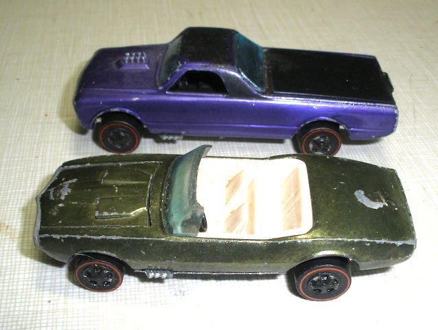 A couple of original Hotwheels Redlines